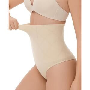 Sol Lora Womens Thong Shapewear Tummy Control High Waisted Body Shaper Small